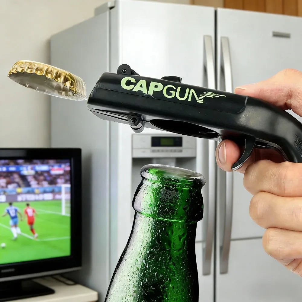 Creative Bottle Cap Launcher & Beer Opener Gun