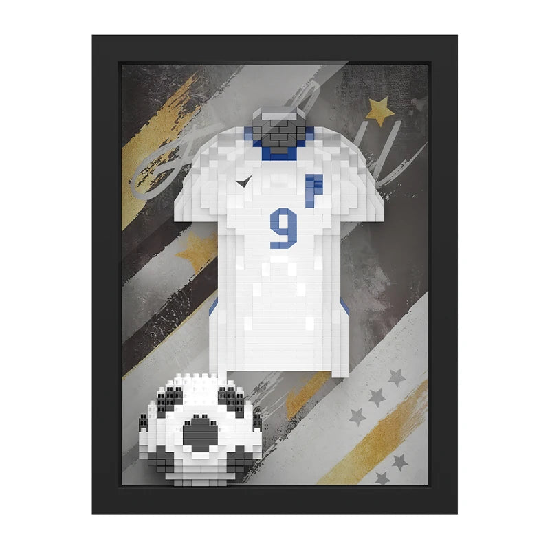 7 Models – Legendary Soccer Jersey & Trophy Frame Building Block Sets