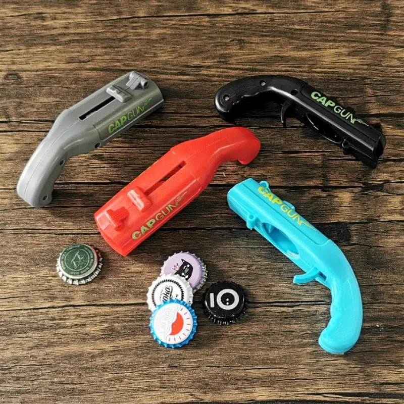 Creative Bottle Cap Launcher & Beer Opener Gun