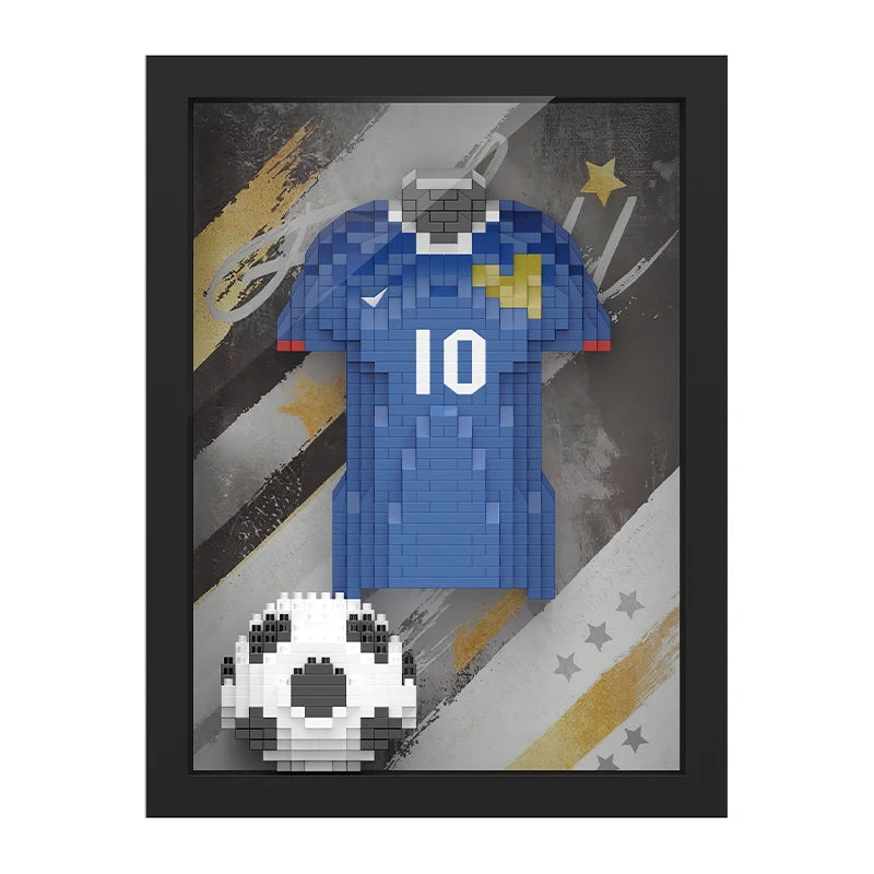 7 Models – Legendary Soccer Jersey & Trophy Frame Building Block Sets