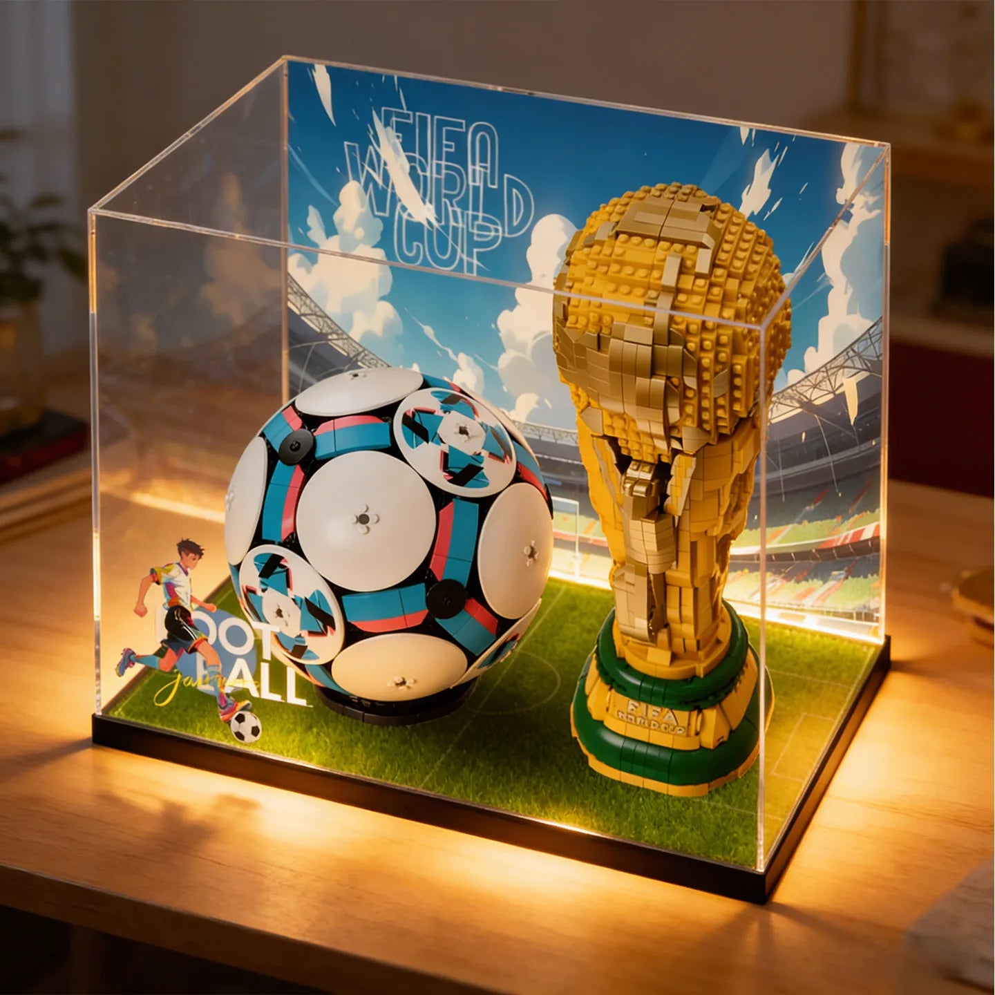 Acrylic Premium Display Case for World Cup Trophy & Soccer Ball Models