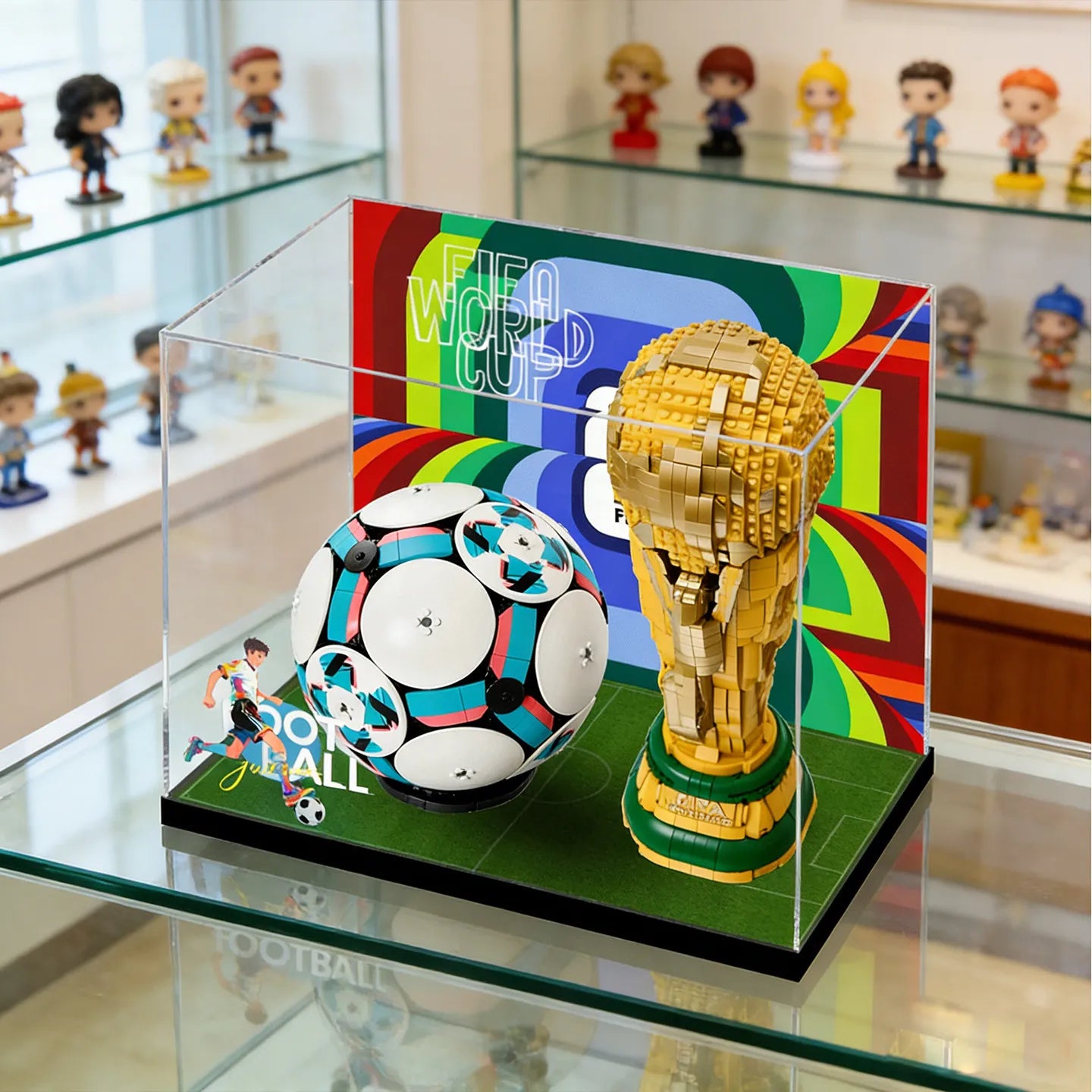 Acrylic Premium Display Case for World Cup Trophy & Soccer Ball Models