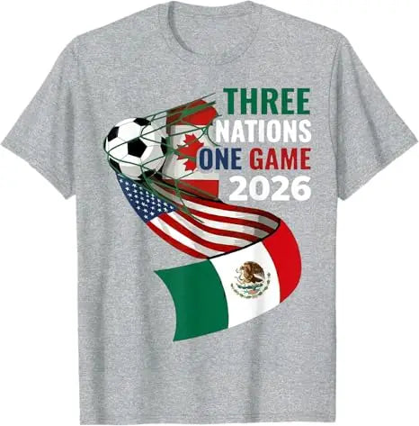 Three Nations One Game 2026 Football Graphic T-Shirt 🌎⚽