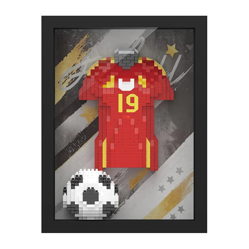 7 Models – Legendary Soccer Jersey & Trophy Frame Building Block Sets