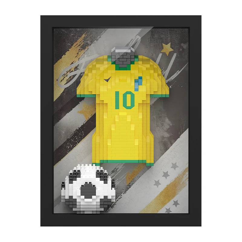 7 Models – Legendary Soccer Jersey & Trophy Frame Building Block Sets