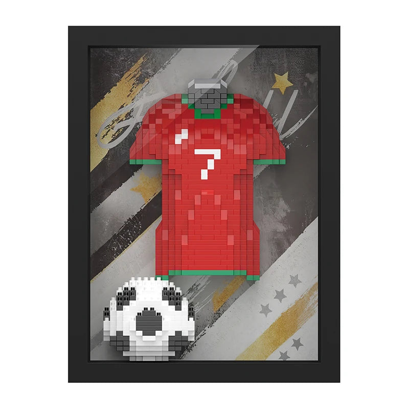 7 Models – Legendary Soccer Jersey & Trophy Frame Building Block Sets