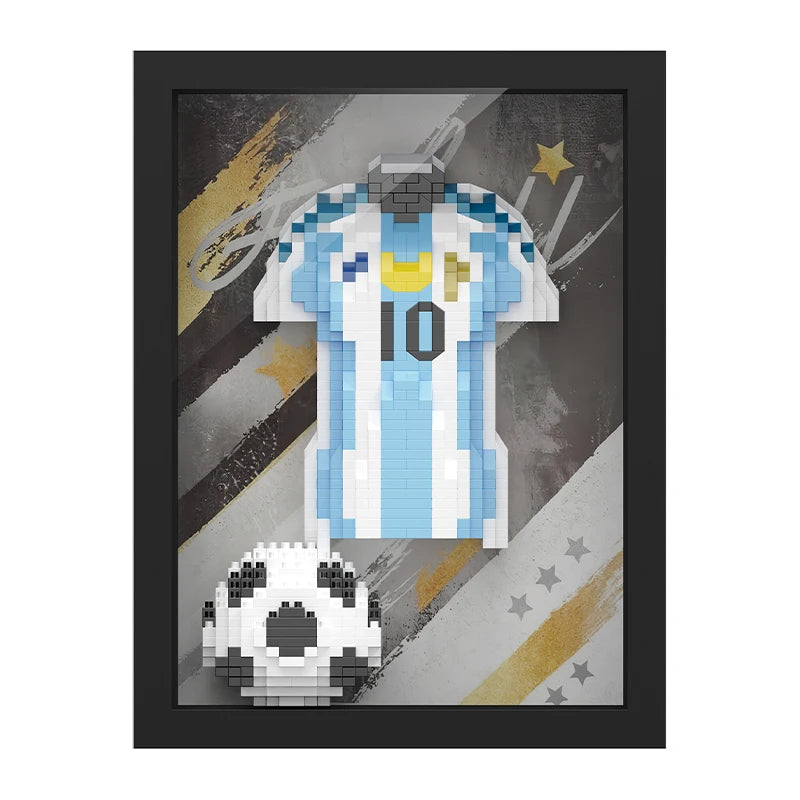 7 Models – Legendary Soccer Jersey & Trophy Frame Building Block Sets