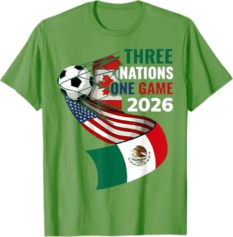 Three Nations One Game 2026 Football Graphic T-Shirt 🌎⚽