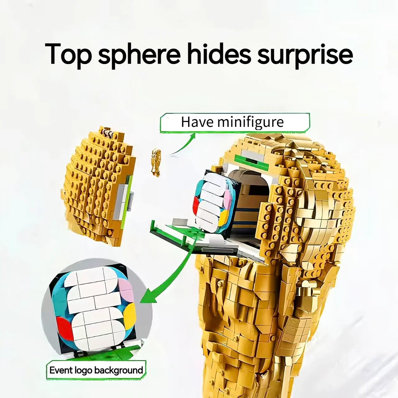 Golden Champion Trophy Building Block Set – 2842 Pieces (Collector Edition)