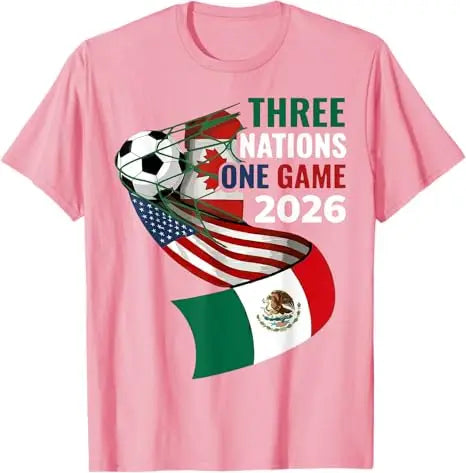 Three Nations One Game 2026 Football Graphic T-Shirt 🌎⚽